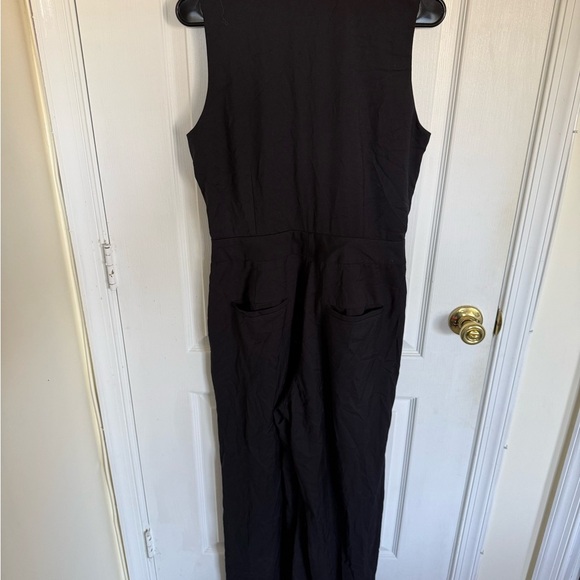 Wildfang The Empower High Waist V Neck Jumpsuit in Black - Picture 3 of 10